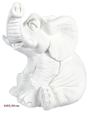 Elefante sentado de escayola 20 cm